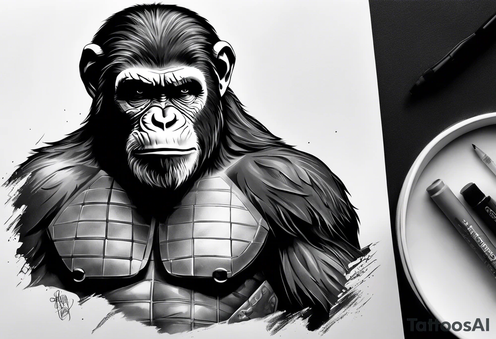Caesar planet of the apes tattoo idea