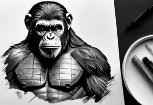 Caesar planet of the apes tattoo idea