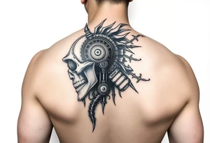 steam punk side of the head tattoo tattoo idea