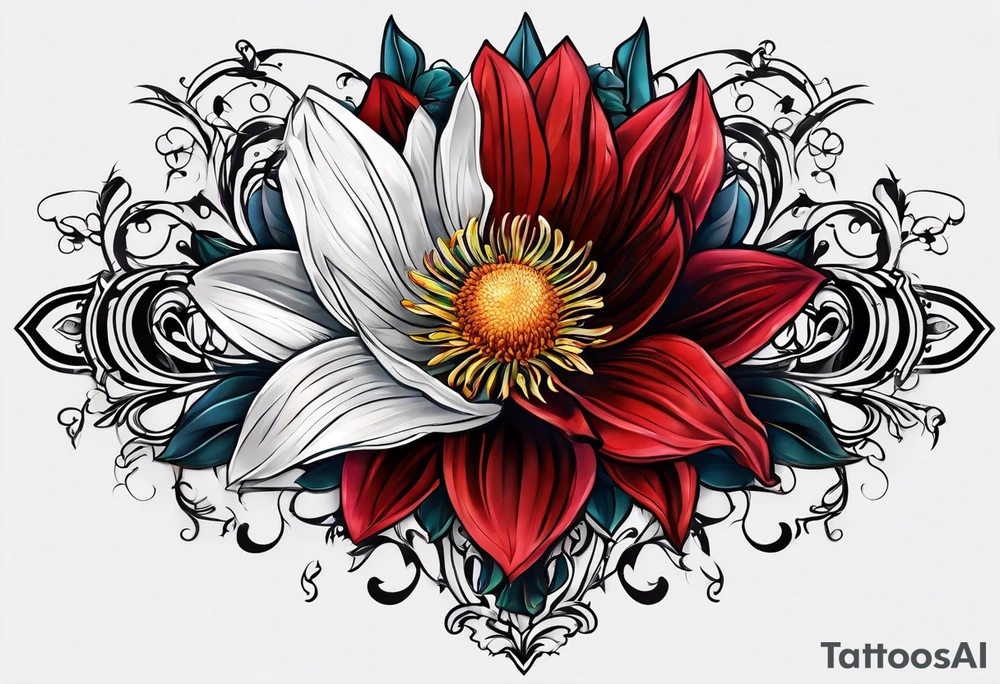 aster design tattoo idea