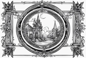 Gothic mirror tattoo idea