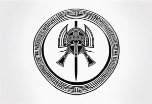 Ancient greek hoplite symbol tattoo tattoo idea