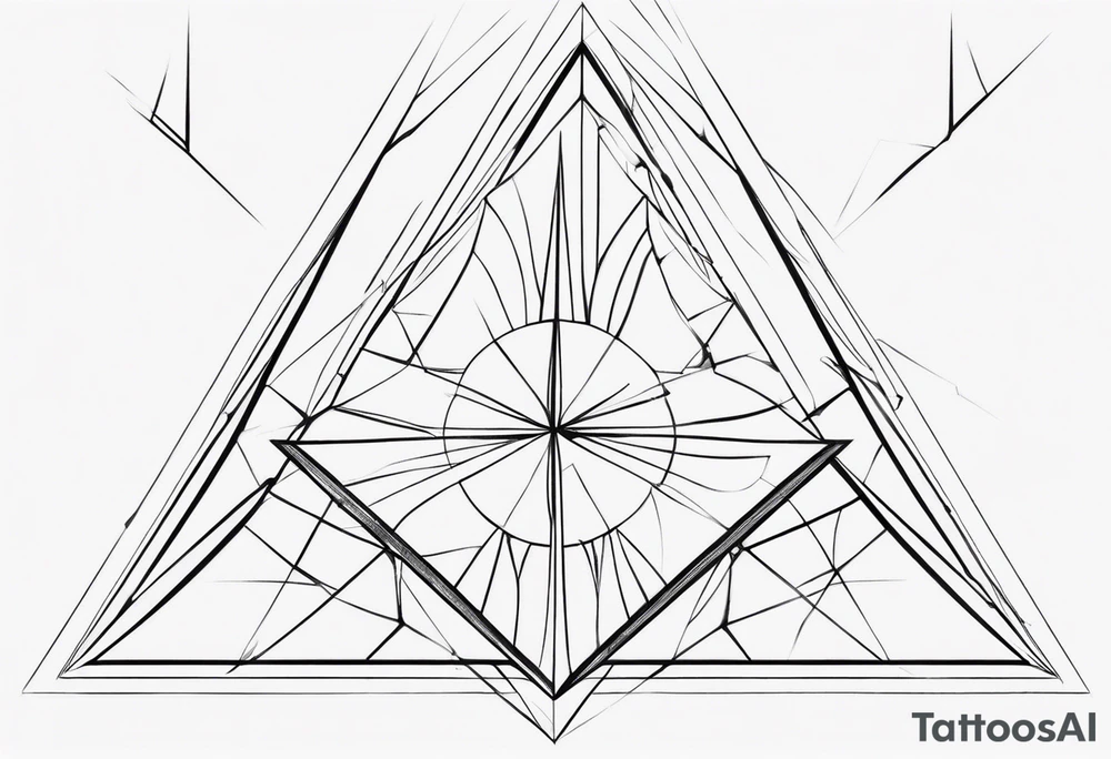 Fractal auto similar triangles centered, left and right of the tattoo need to be mirror tattoo idea