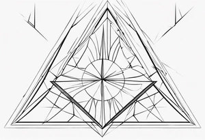 Fractal auto similar triangles centered, left and right of the tattoo need to be mirror tattoo idea