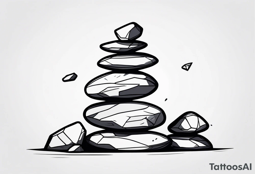 Rocks stacked on top of each other tattoo idea