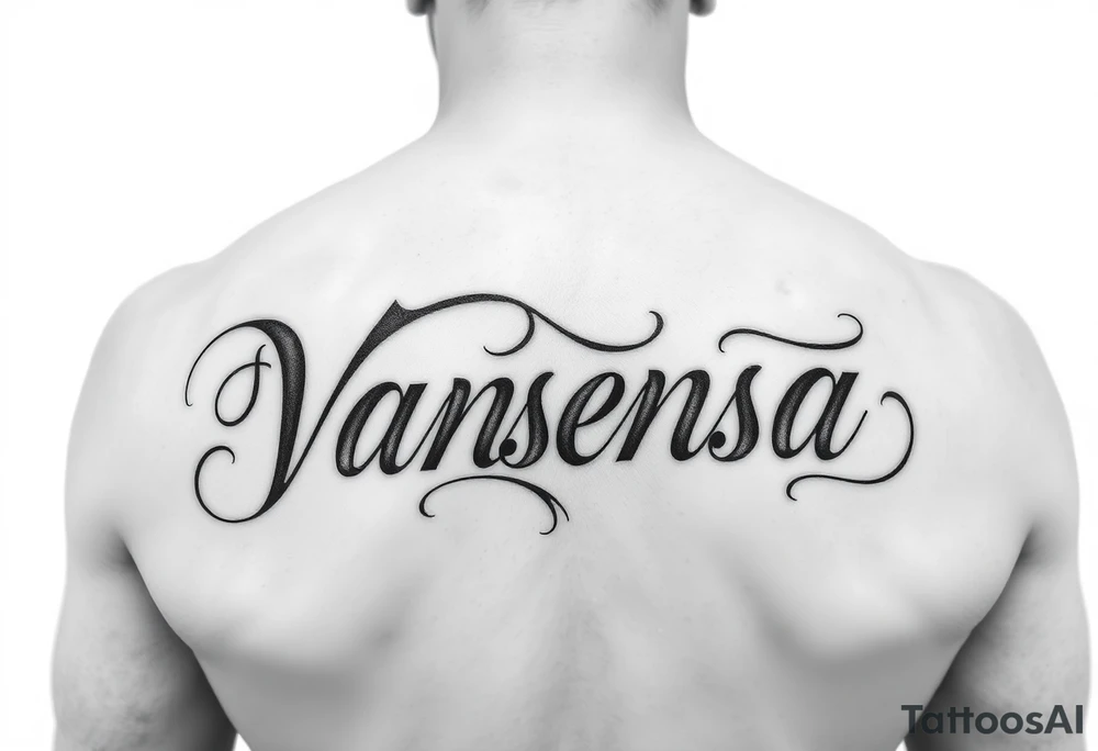 Name Vanessa tattoo idea