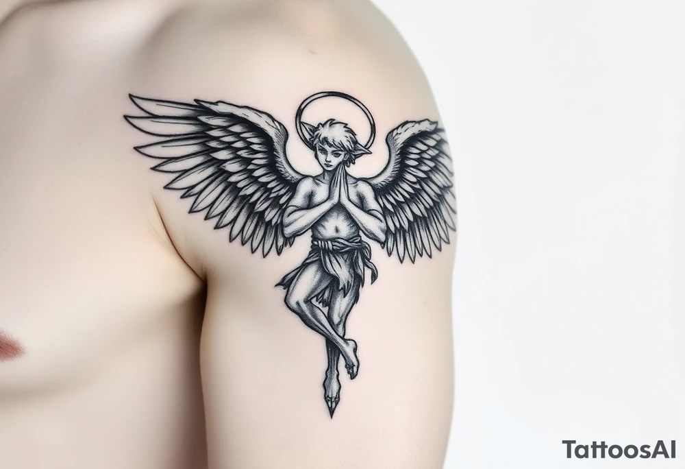 Strong and Powerful archangel saint michael tattoo idea