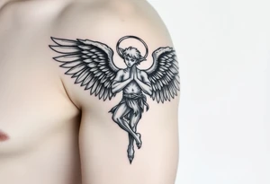 Strong and Powerful archangel saint michael tattoo idea