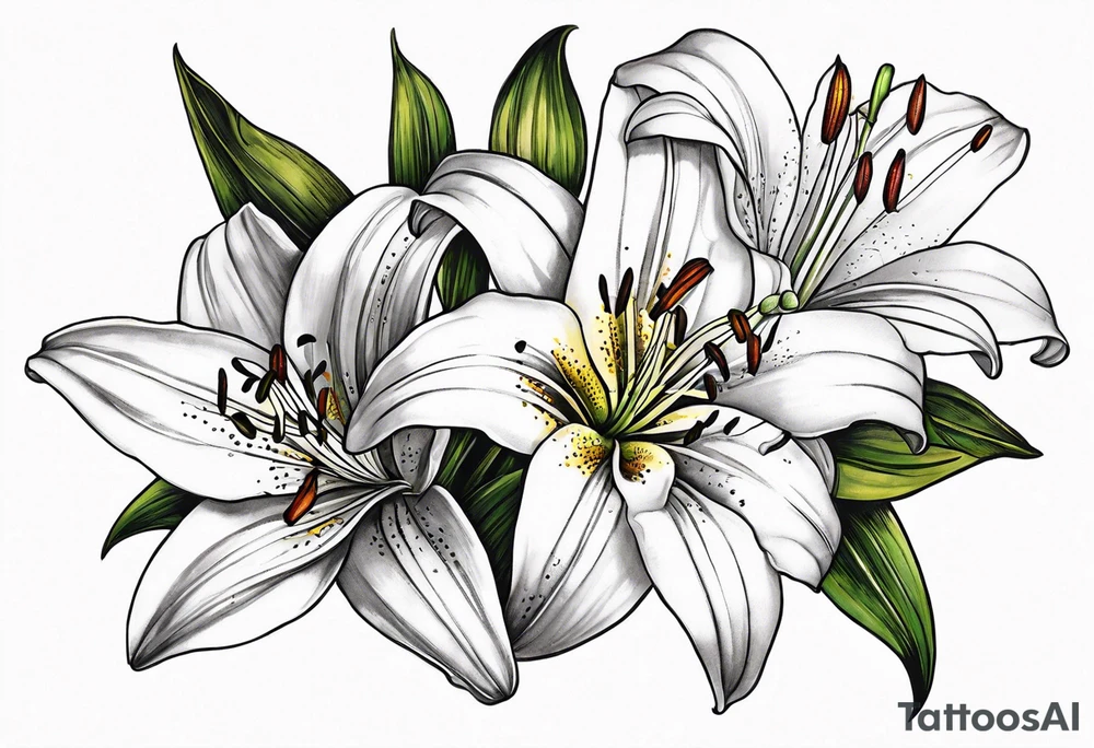 lily  flower tattoo idea