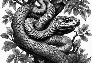 Snake in a tree 
 if I cannot bed the will of heaven, then I shall move hell tattoo idea
