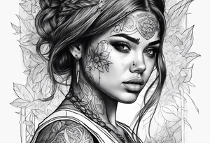 damaged girl tattoo idea