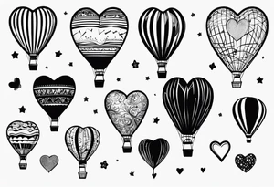 heartshaped small helium party baloon with a string and pulse heartbeat on a string tattoo idea