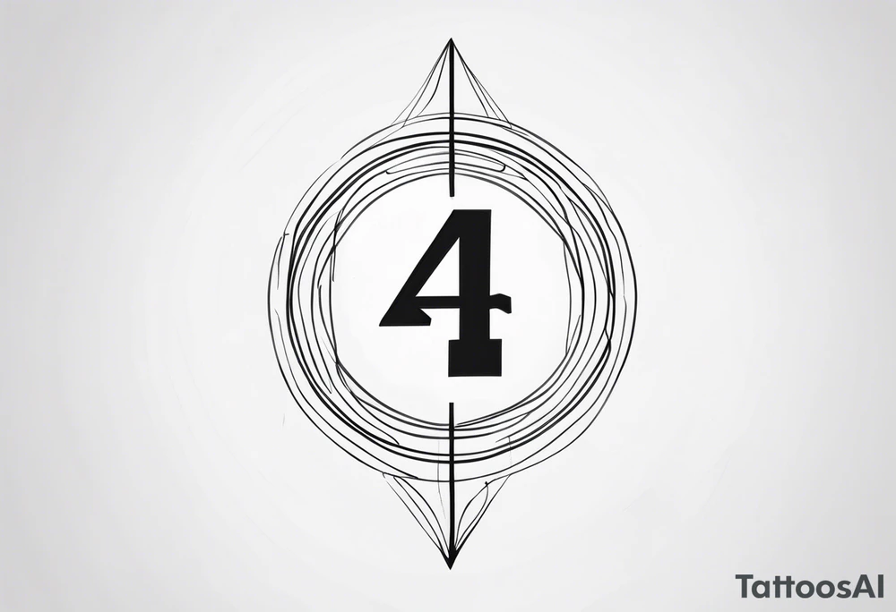 number 4 tattoo idea