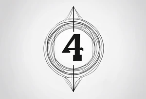 number 4 tattoo idea
