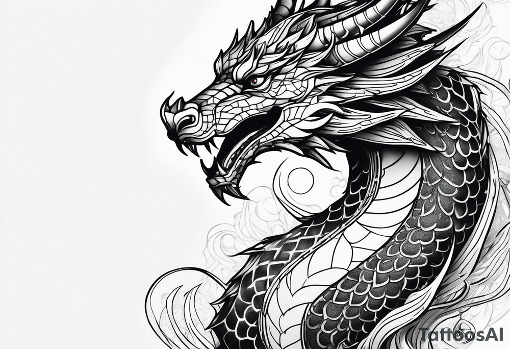 Sensual Dragon tattoo idea