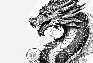 Sensual Dragon tattoo idea