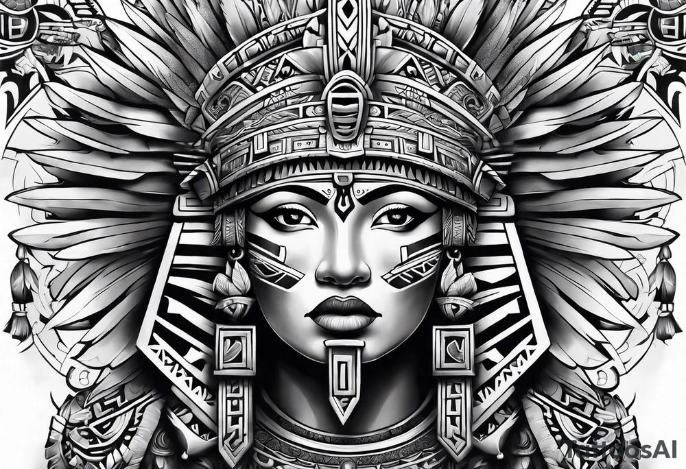 aztec sleeve tattoo idea