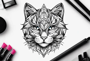 cats head tattoo idea