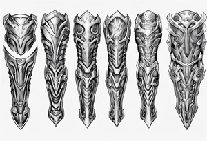 Leg armor tattoo idea
