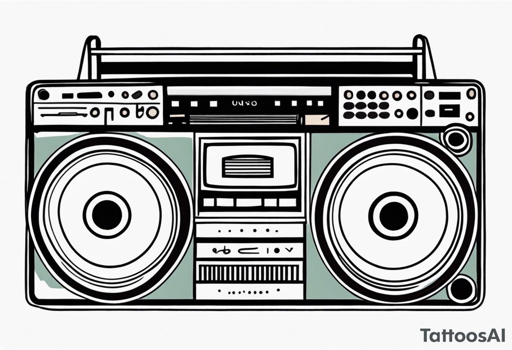 Boombox simple tattoo idea