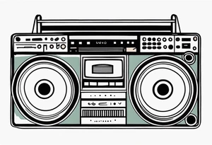 Boombox simple tattoo idea