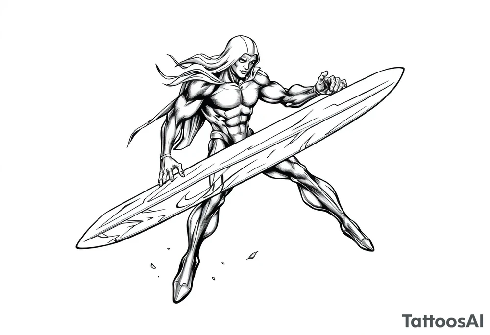 Silver Surfer comic accurate tattoo idea