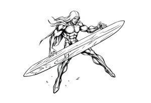 Silver Surfer comic accurate tattoo idea