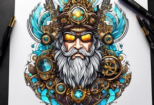Steampunk zeus tattoo idea