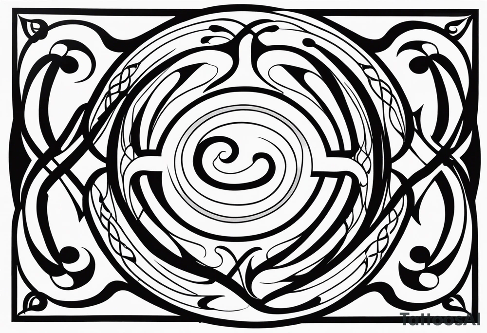Celtic style bass clef tattoo idea