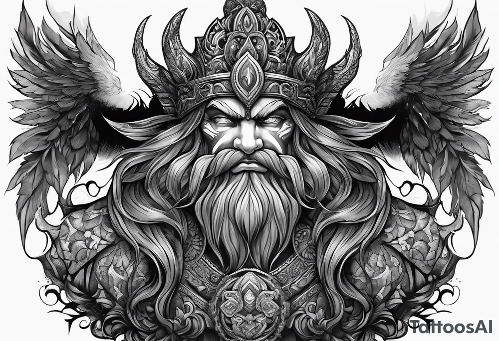 full body strong mythical giant with one eye tattoo idea full body strong mythical giant with one eye tattoo idea