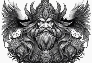 full body strong mythical giant with one eye tattoo idea