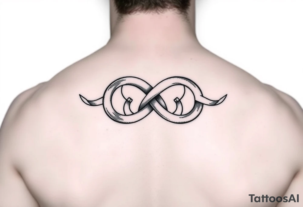Irish love knot with infinity symbol intertwined tattoo idea