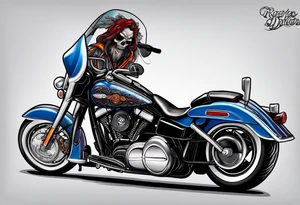 Reaper on a Harley Davidson tattoo idea