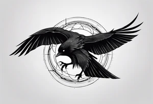 Semicolon with the upper dot turns into uchiha itachi's crows tattoo idea
