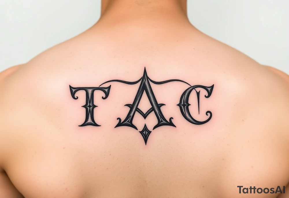The initials TAC tattoo idea