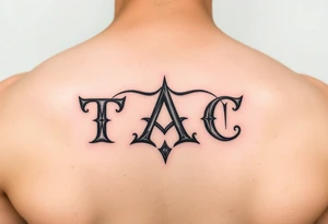 The initials TAC tattoo idea