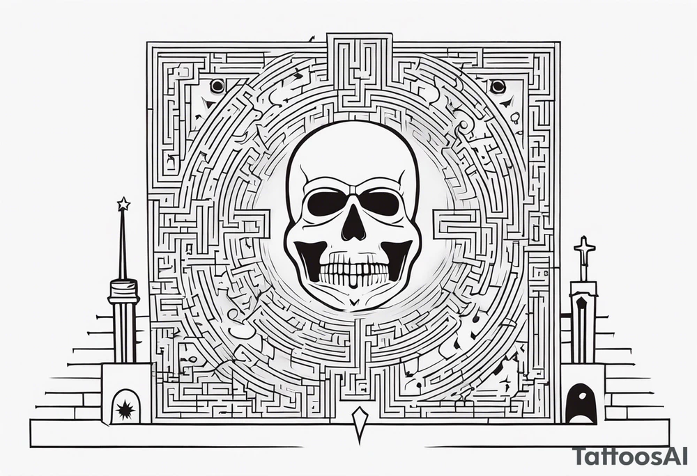 Bell, Maze, tracks, North Star, Graveyard, Mask, Eternal, Rewind, tattoo idea