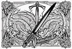 Valhalla soldier sword tattoo idea