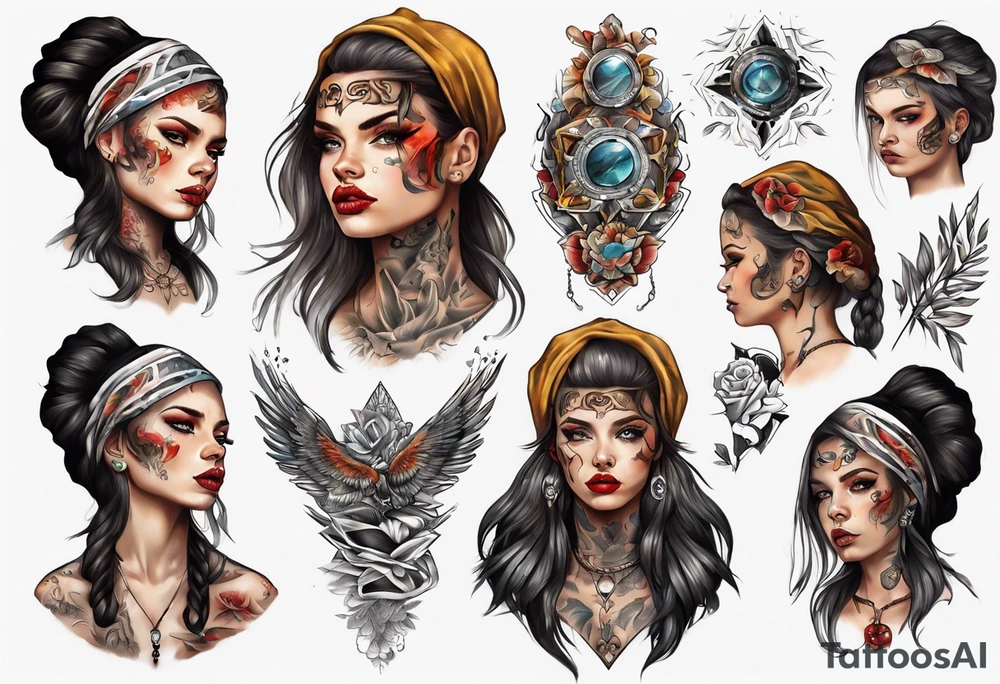 a girl from kavkaz tattoo idea