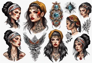 a girl from kavkaz tattoo idea