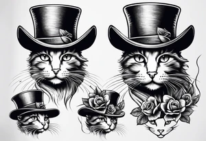 cat with a hat tattoo idea