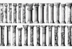Half of a roman pillar tattoo idea
