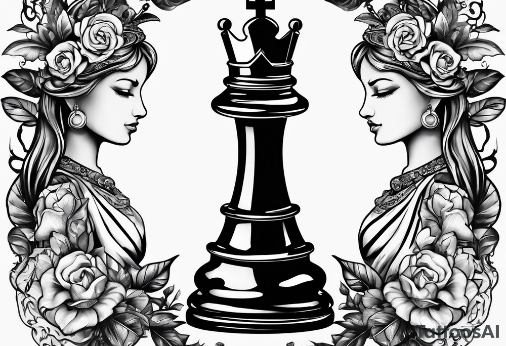 King chess piece tattoo idea
