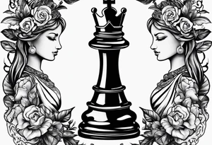 King chess piece tattoo idea