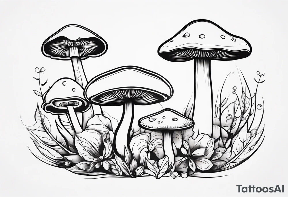 "Graceful Mushrooms" tattoo idea