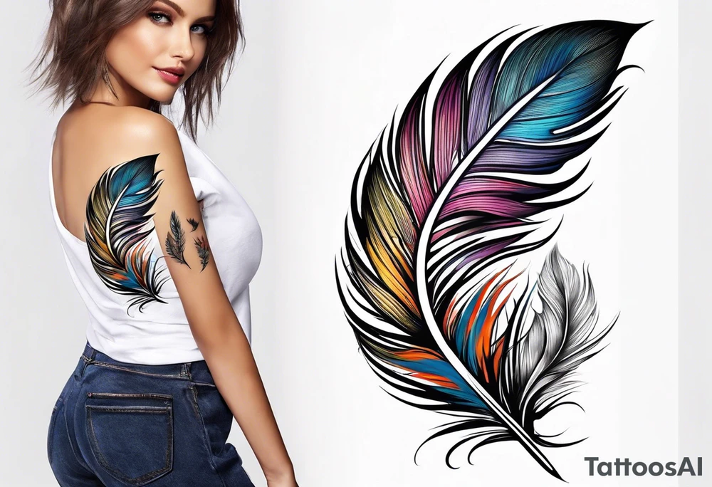 Small cute feather tattoo idea