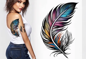 Small cute feather tattoo idea