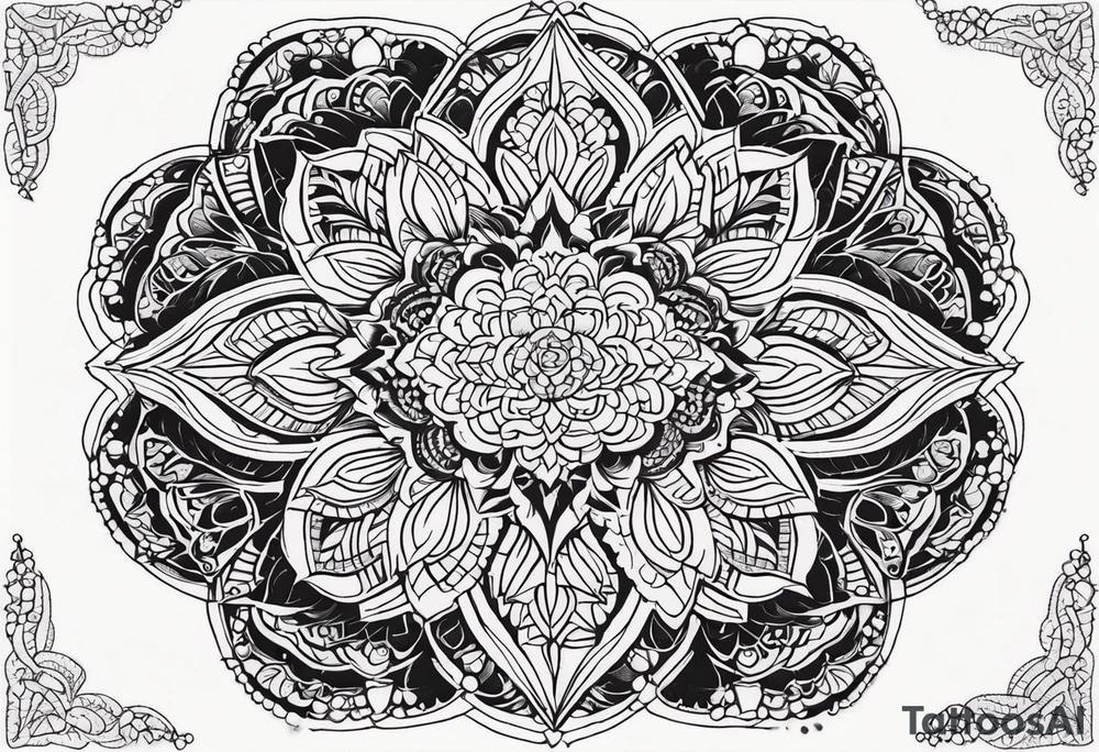 Lace mandala tattoo idea