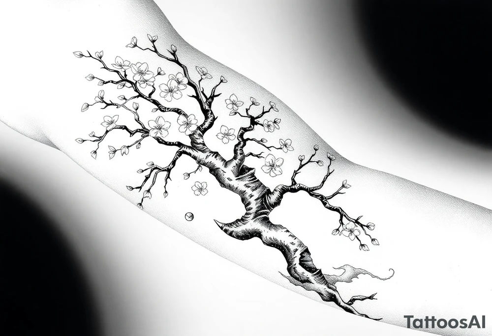 Justin  and cherry blossom tree tattoo idea