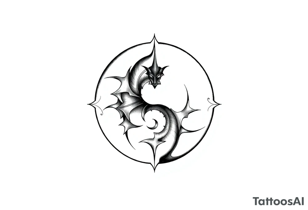 futebol, musica e Yin yang tattoo idea